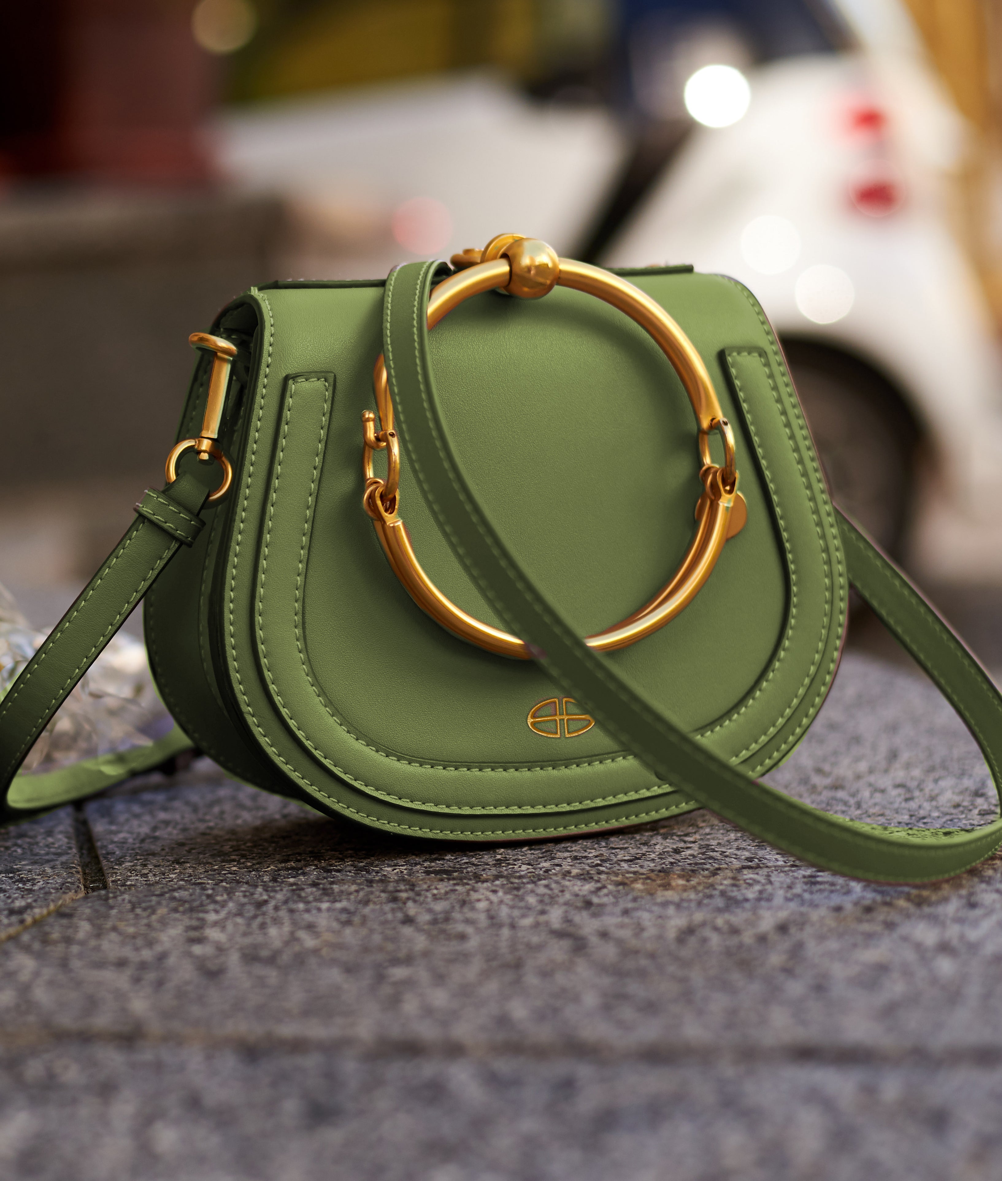 Naomi Metal Top Handle Bag
