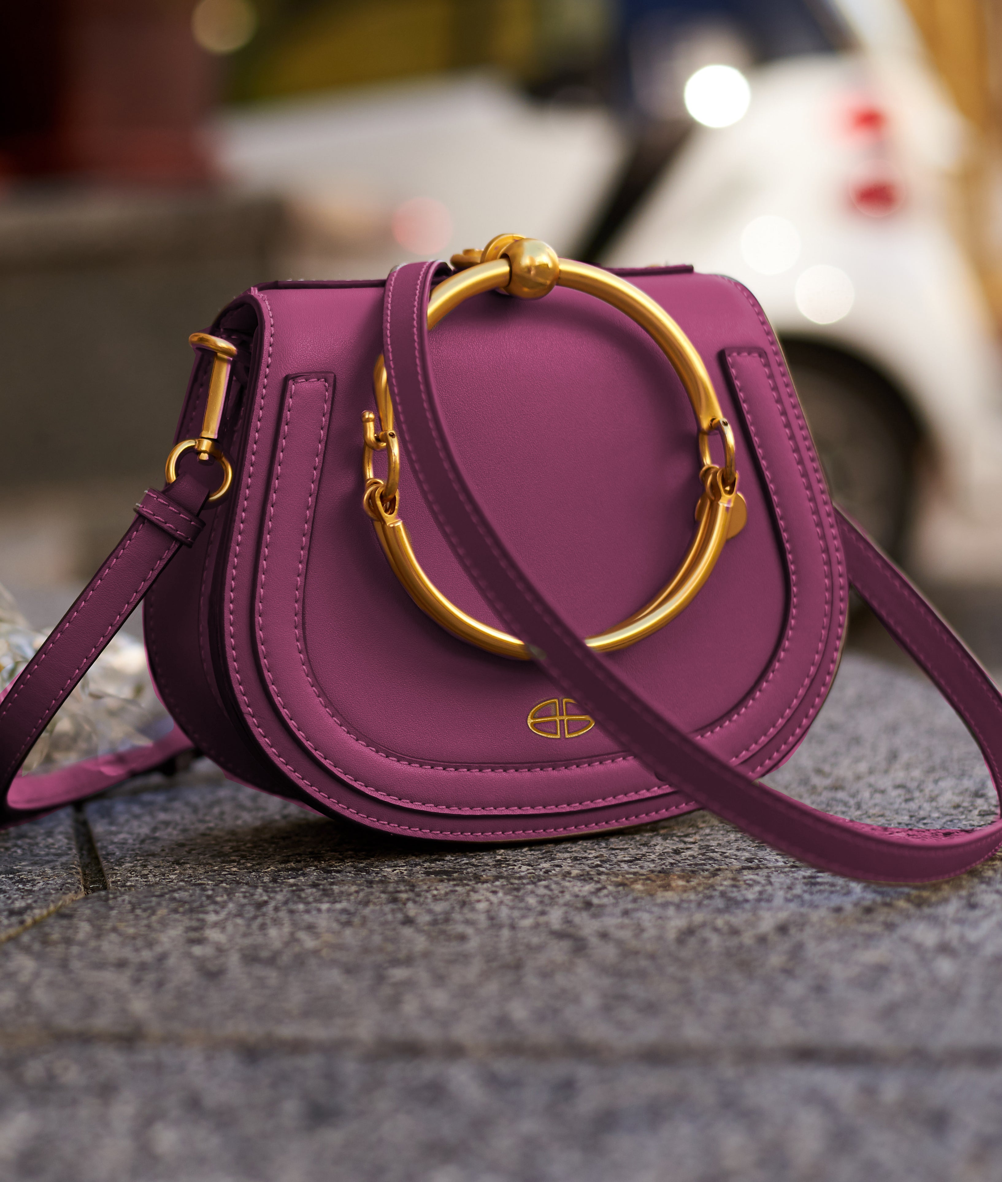 Naomi Metal Top Handle Bag