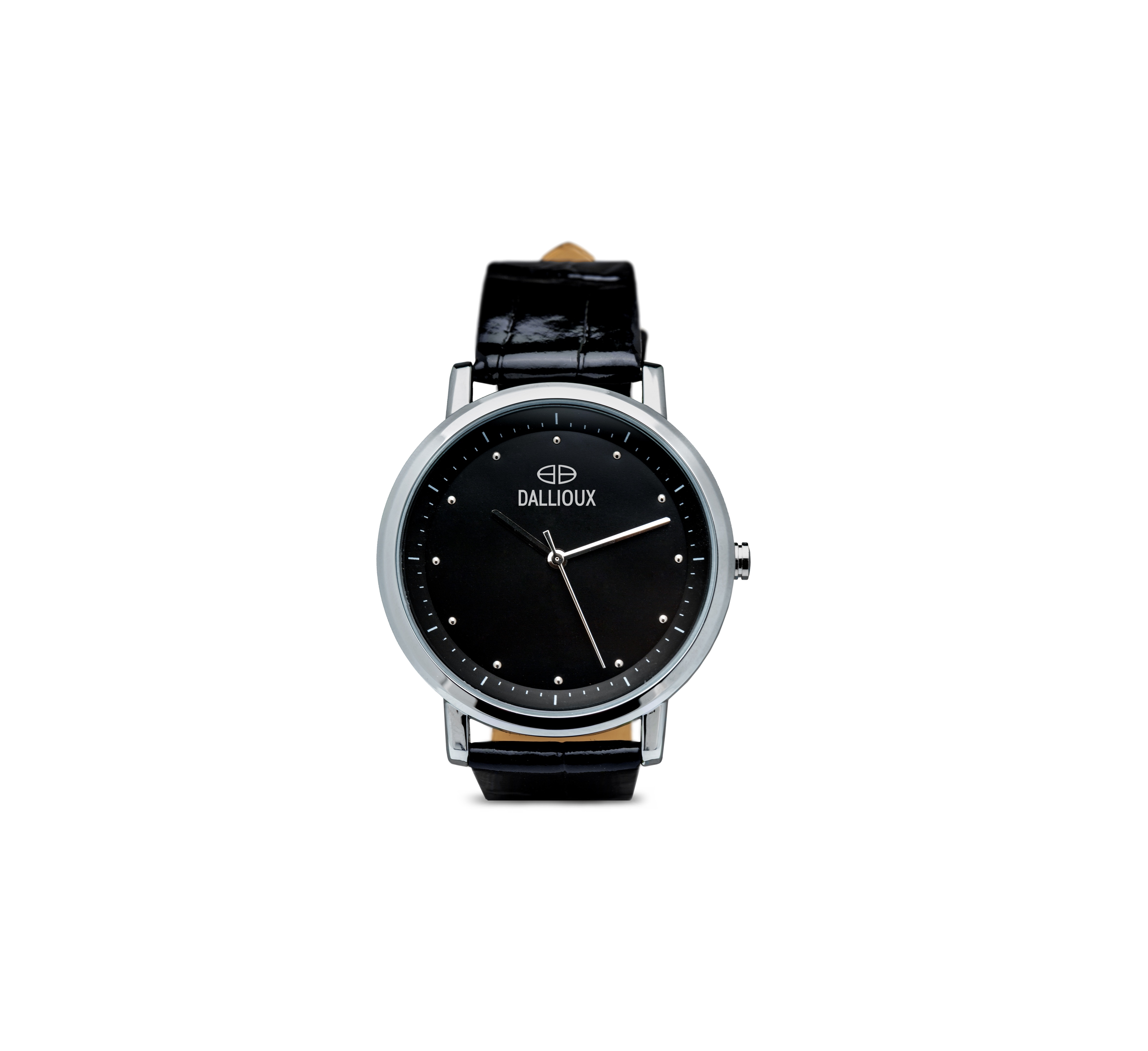 Dallioux Stainless Steel Watch with Diamonds for Men